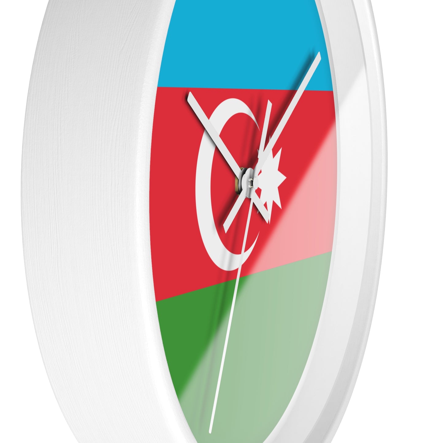 Azerbaijani Flag Wall Clock - Stylish Timepiece for National Pride
