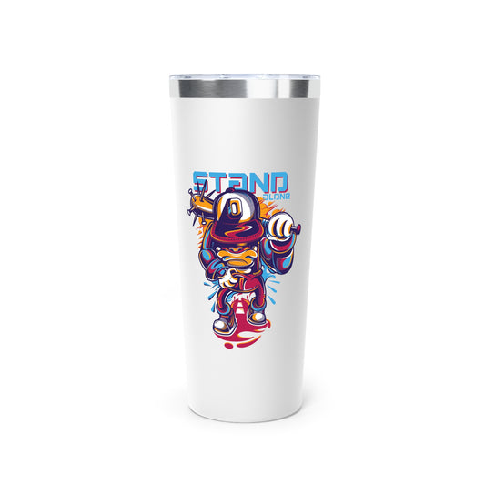 Stand Alone Copper Vacuum Insulated Tumbler - 22oz Fun Travel Mug