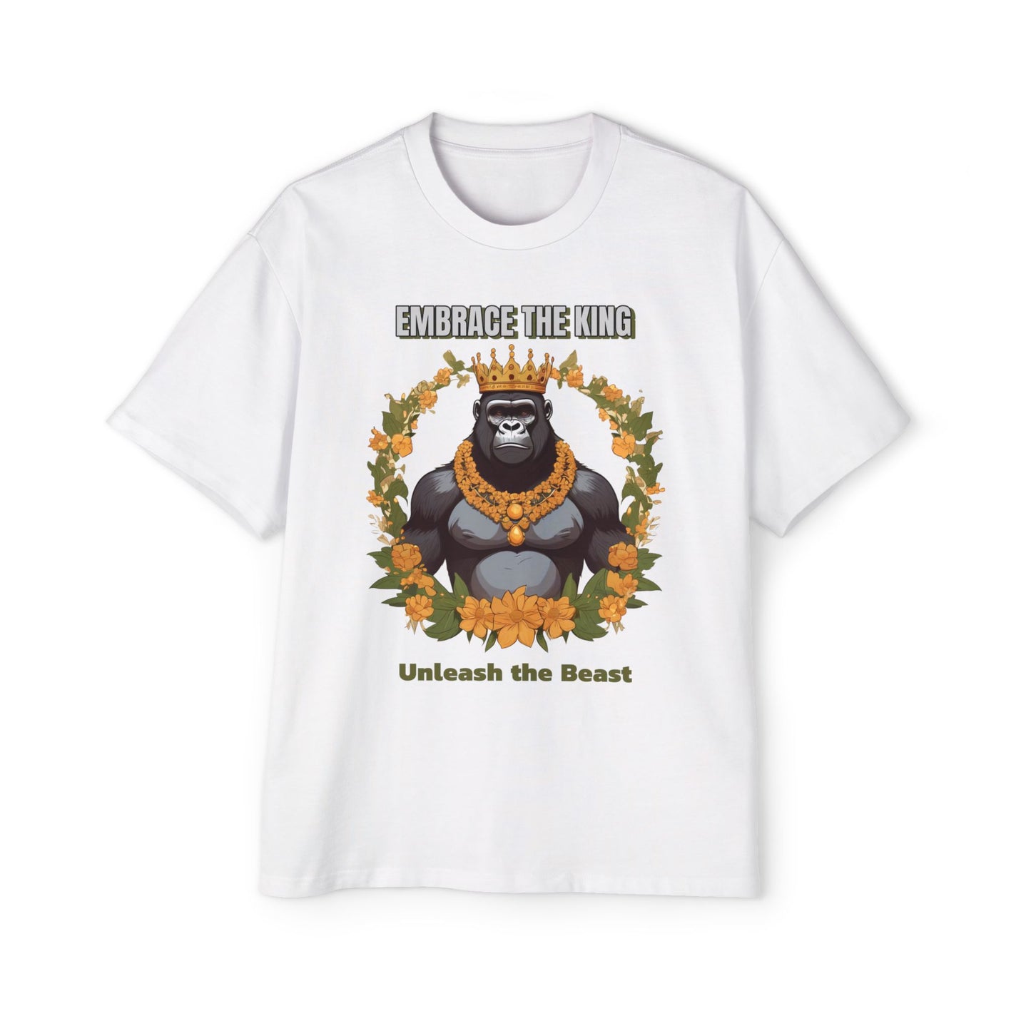 Embrace the King Men's Oversized Tee - Unleash the Beast