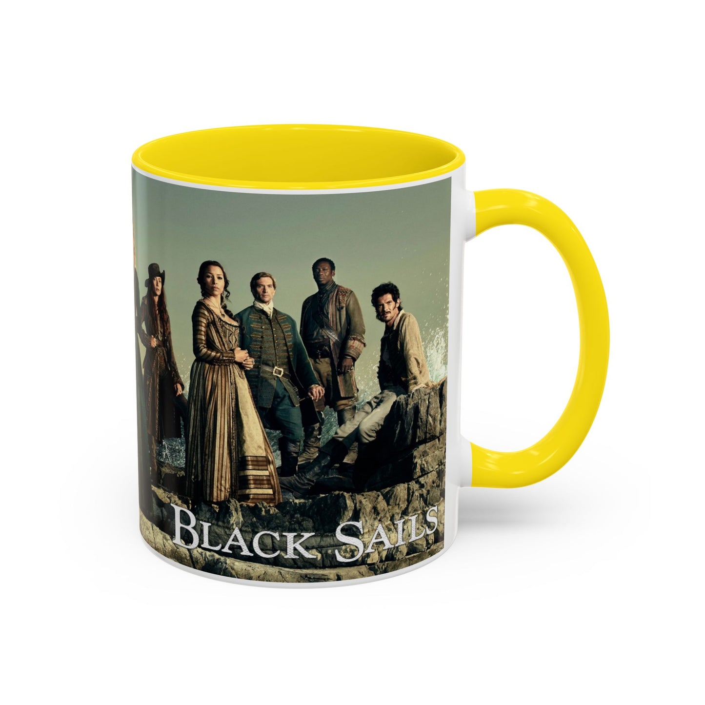 Black Sails Accent Coffee Mug - 11oz & 15oz | For Fans of Adventure & Pirates
