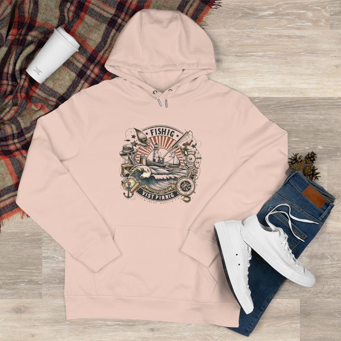 Fishing Hooded Sweatshirt - Nautical Adventure and Fishing