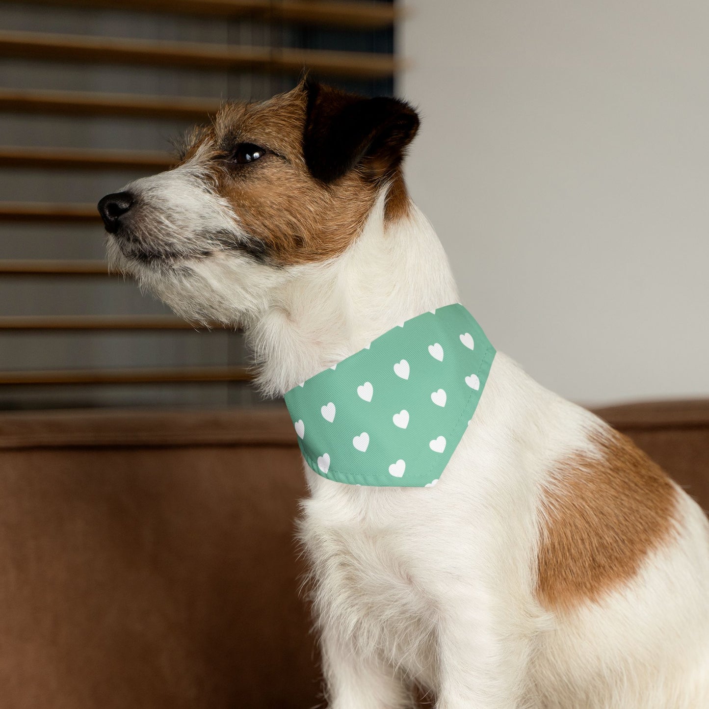 Love Heart Pattern Pet Bandana Collar for Dogs
