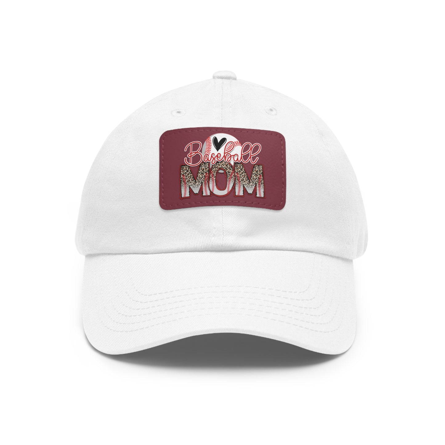 Baseball Mom Hat with Leather Patch