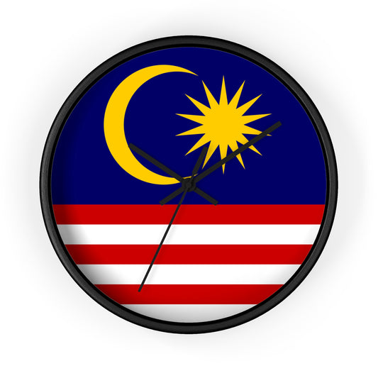 Malaysian Flag Wall Clock – Unique Home Decor for National Celebrations