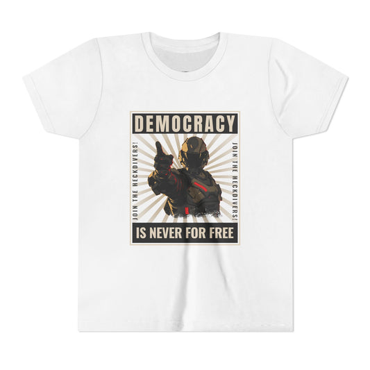 Youth Graphic Tee 'Democracy is Never for Free' - Activist Gamer T-shirt