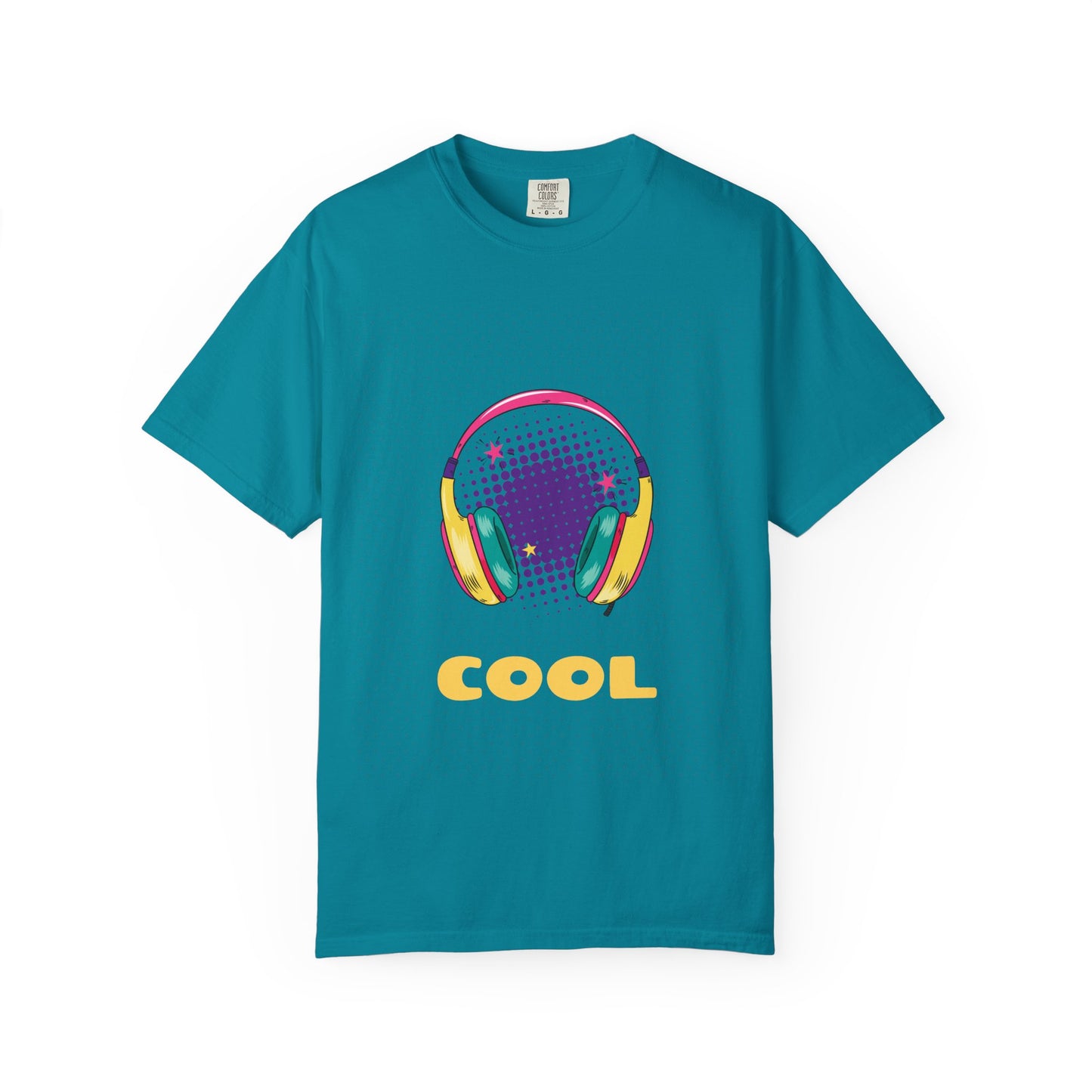 Cool Vibes Unisex Garment-Dyed T-Shirt with Headphones Graphic