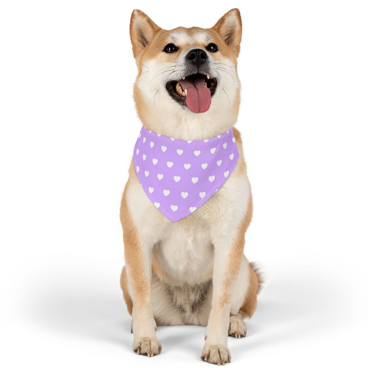 Love Heart Pattern Pet Bandana Collar for Dogs