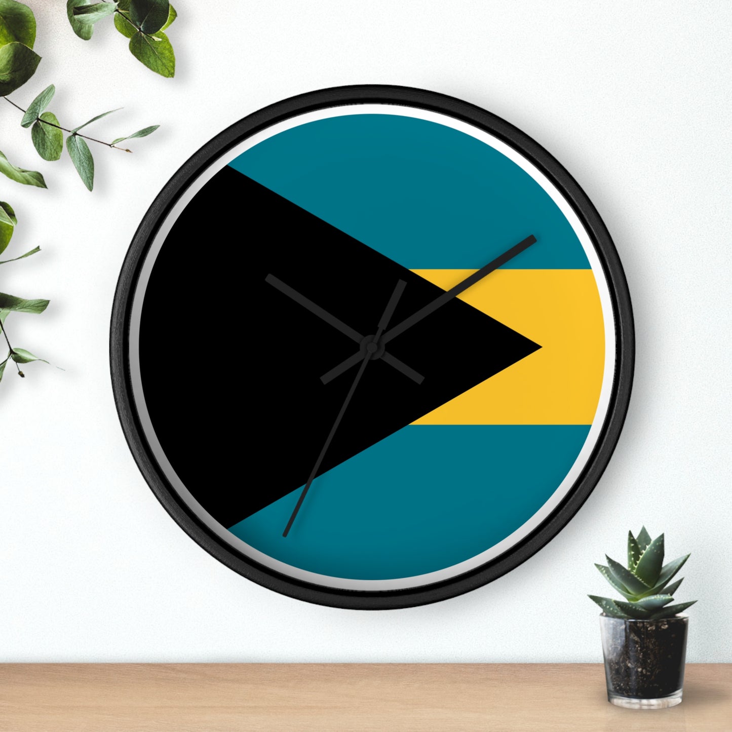 Bahamas Flag Wall Clock - Modern Home Decor for Beach Lovers