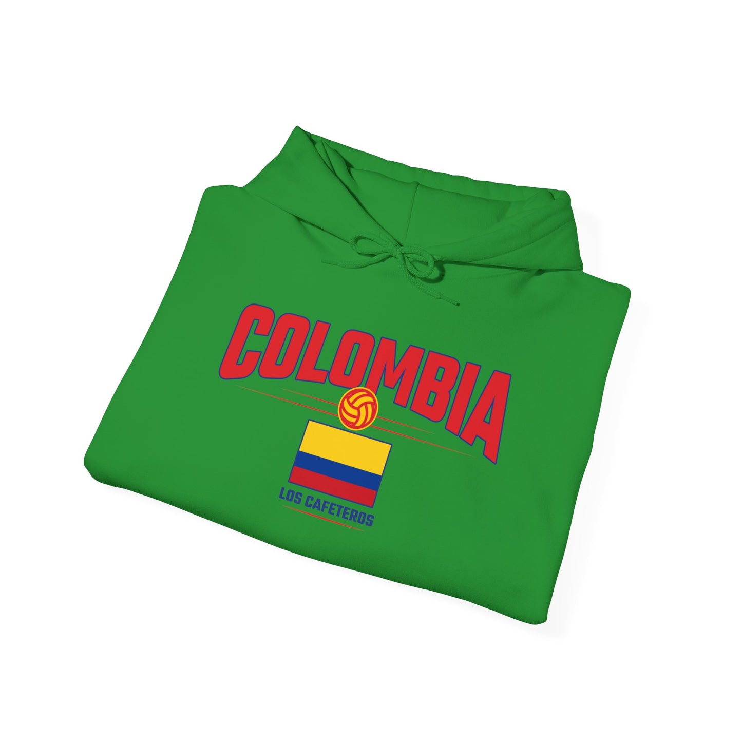 Unisex Hoodie Love Colombia Sweatshirt with Flag Design