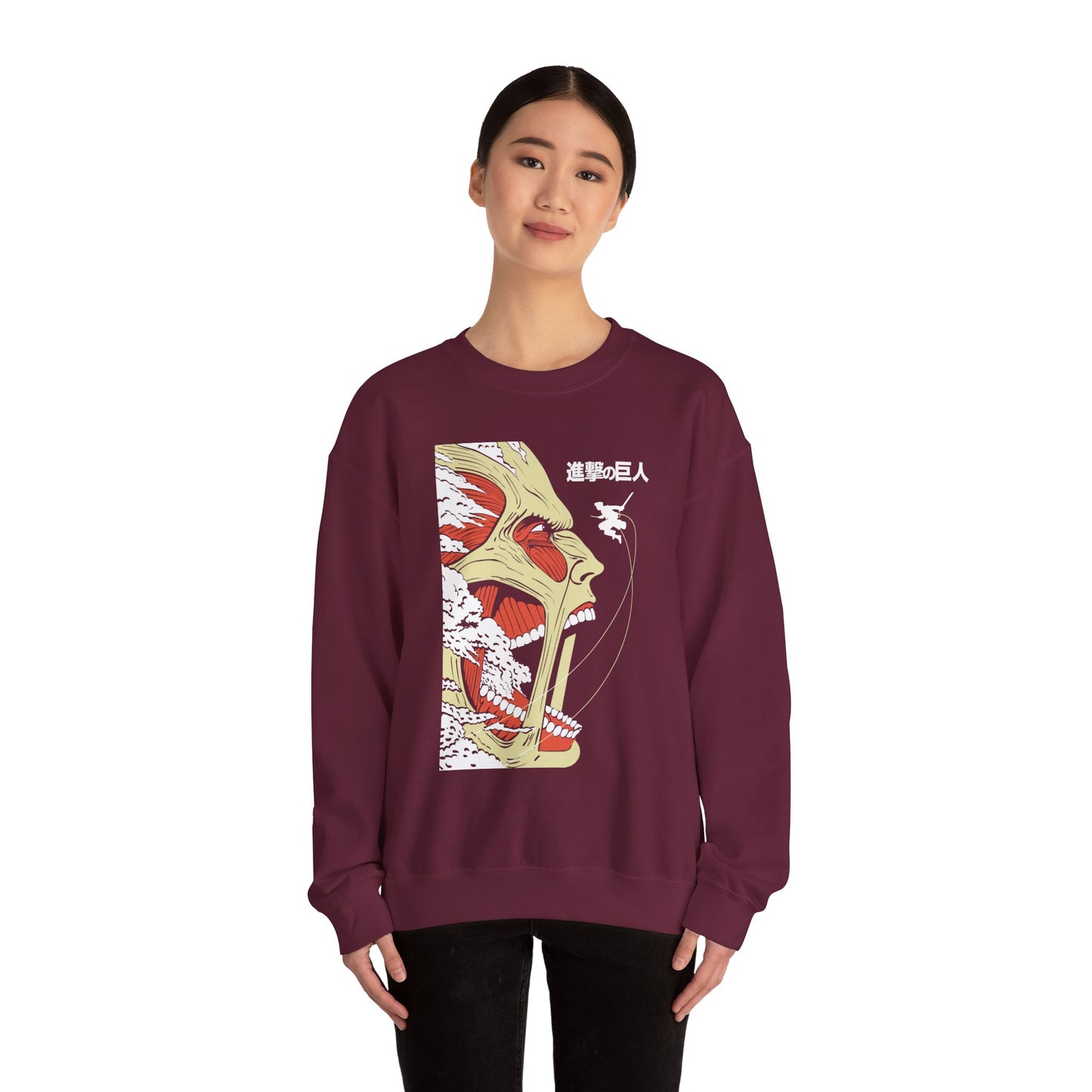Unisex Heavy Sweatshirt Artistic Unique Face Design
