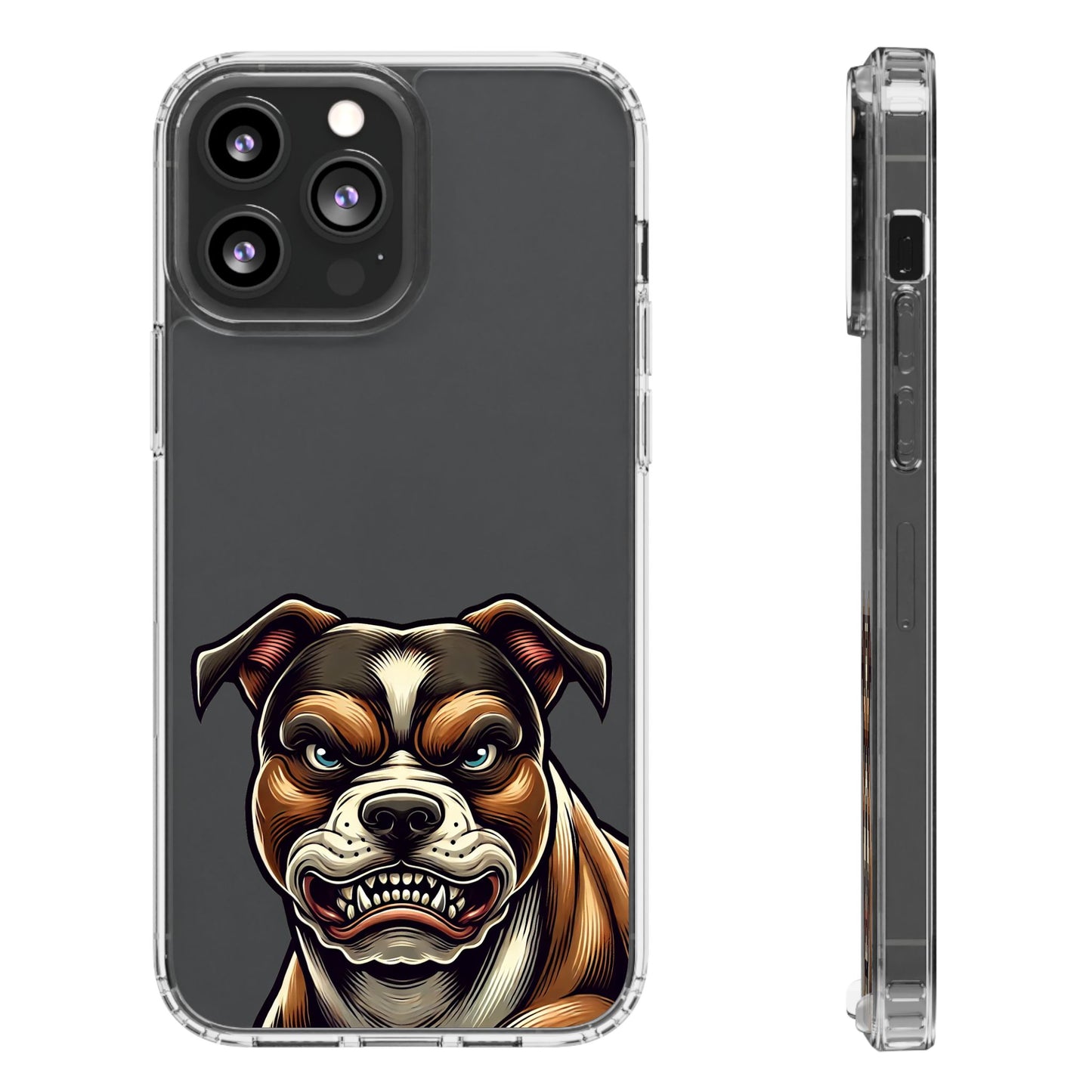 Pit Bull Print Clear Case - Perfect for Pet Lovers