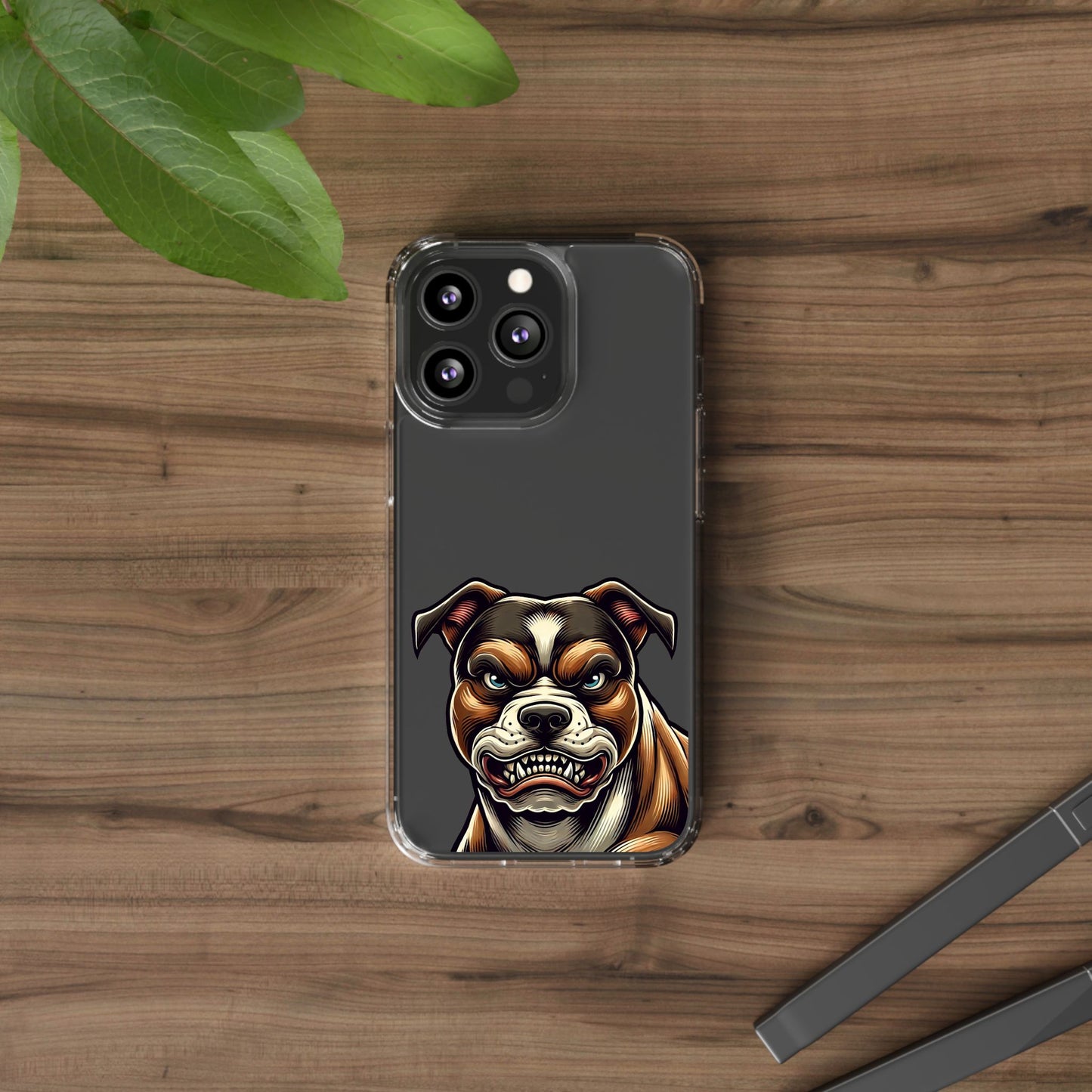 Pit Bull Print Clear Case - Perfect for Pet Lovers