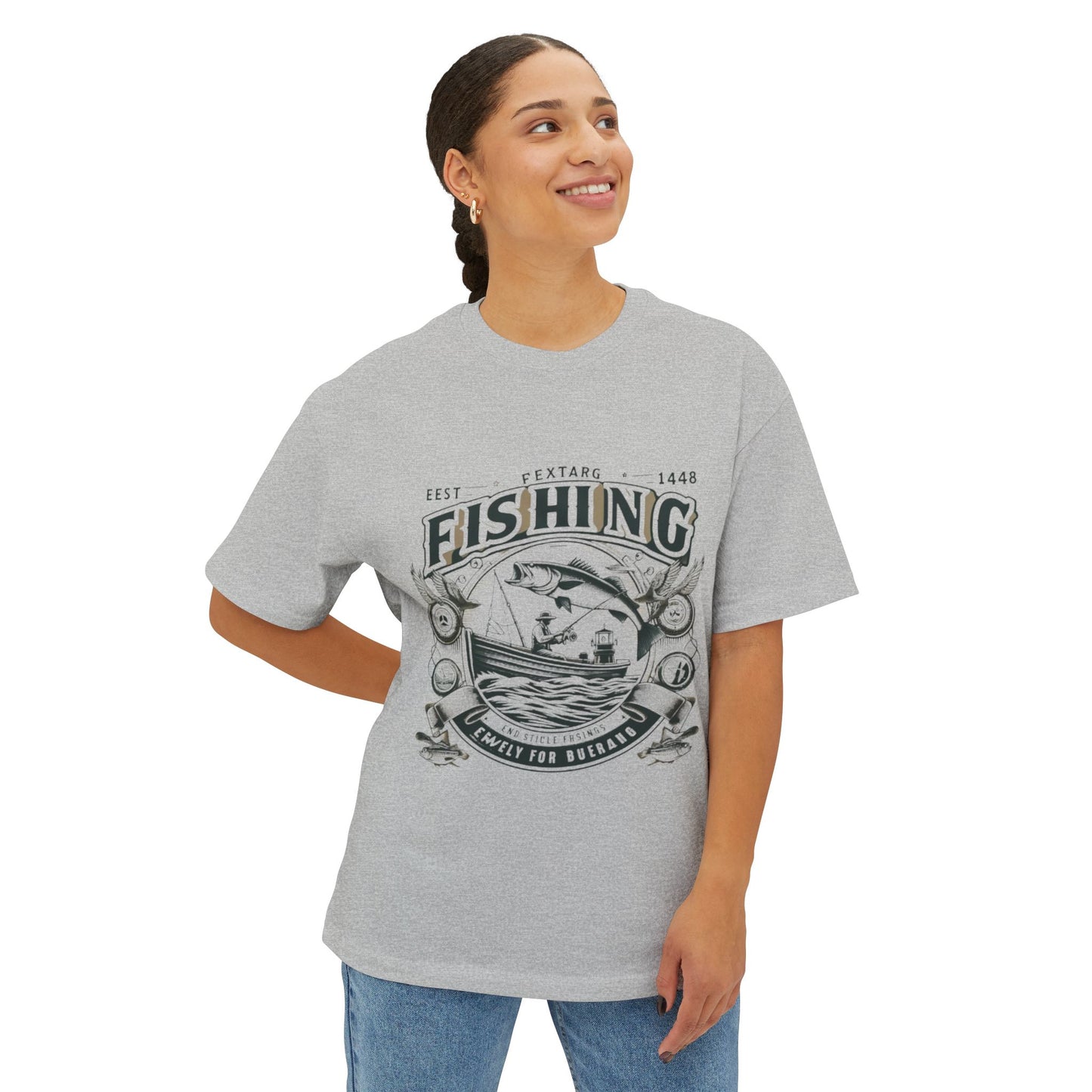 Fishing Lovers Men’s Oversized Tee - Outdoor Adventure T-shirt