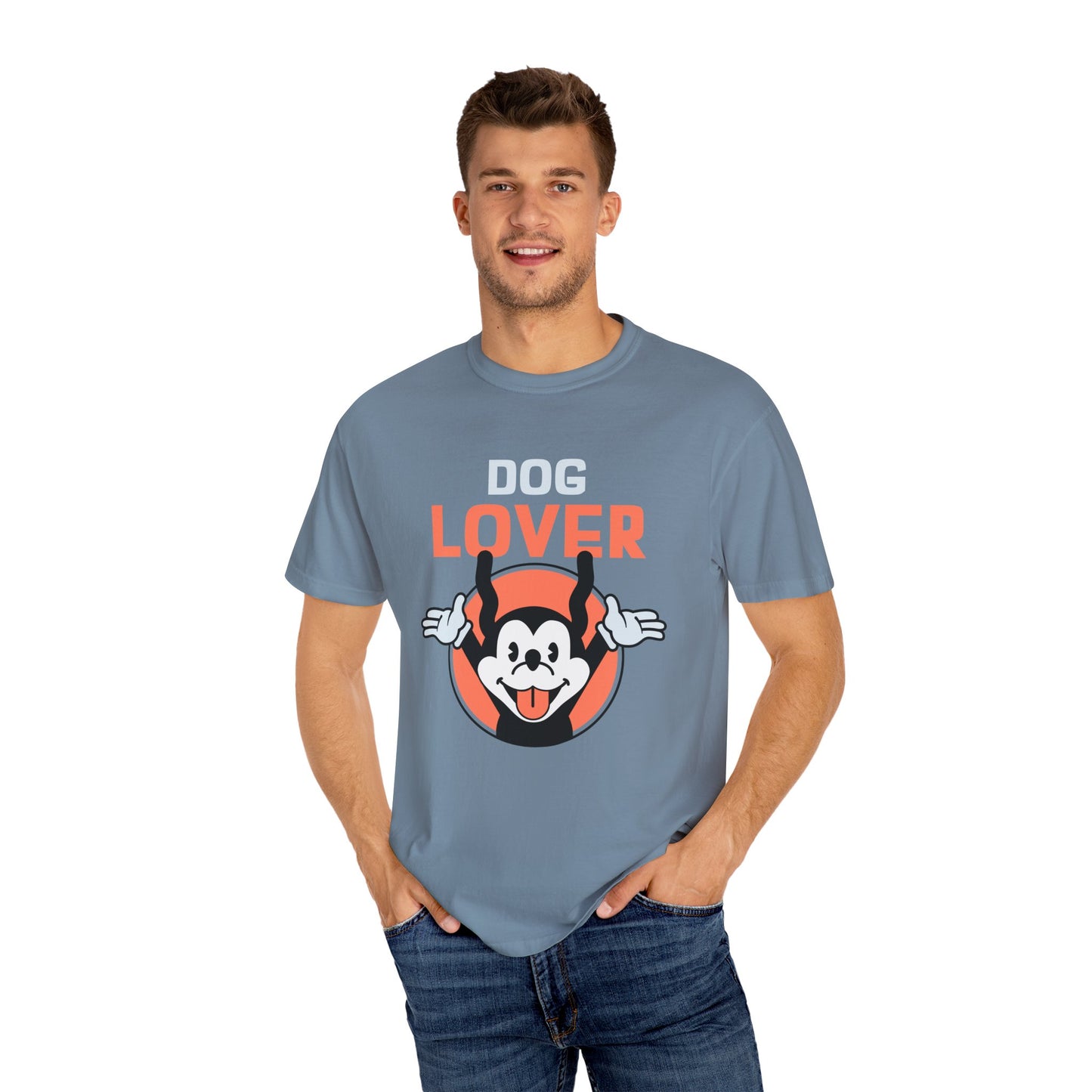 Men Dog Lover Garment-Dyed T-Shirt