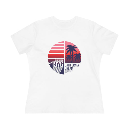 California Dream Women's Cotton T-shirt - Retro Surf Style Tee