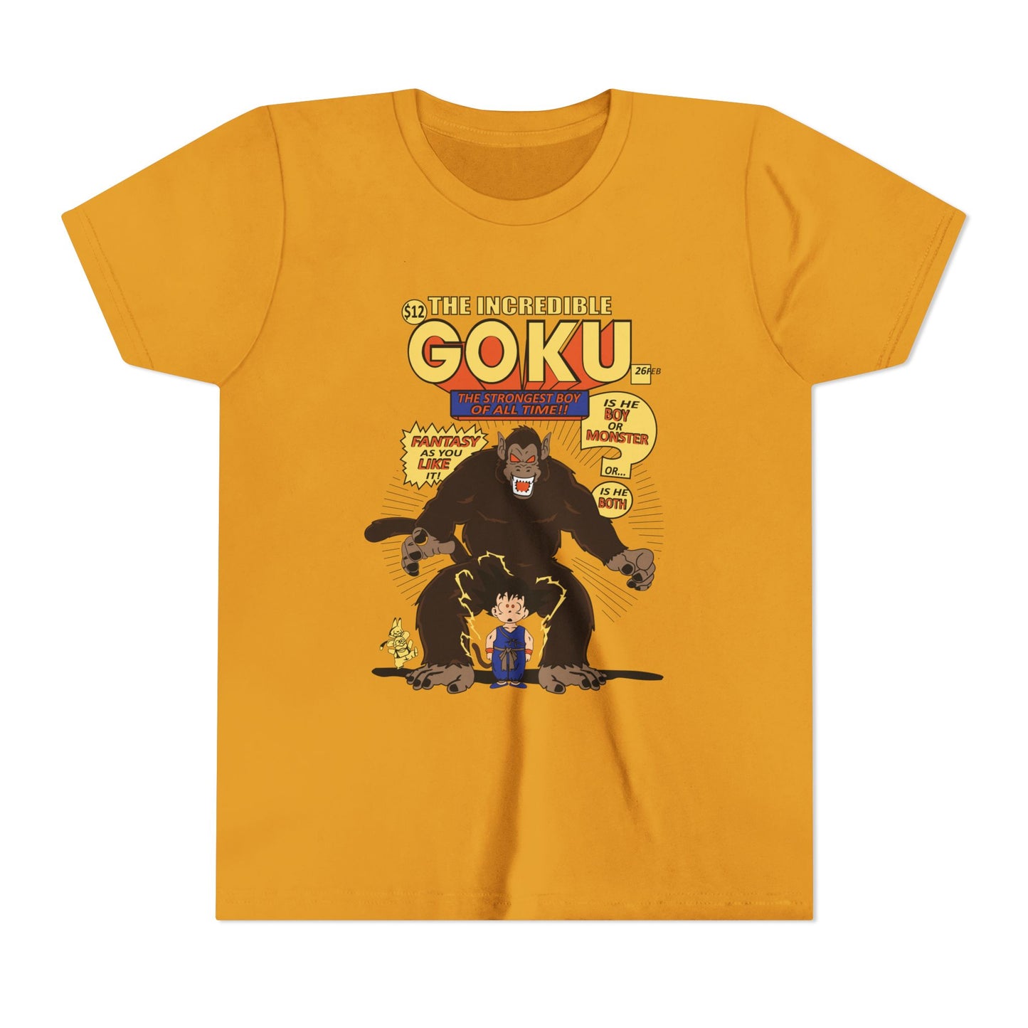 Anime Incredible Goku Youth Short Sleeve Tee – Fun Graphic T-Shirt
