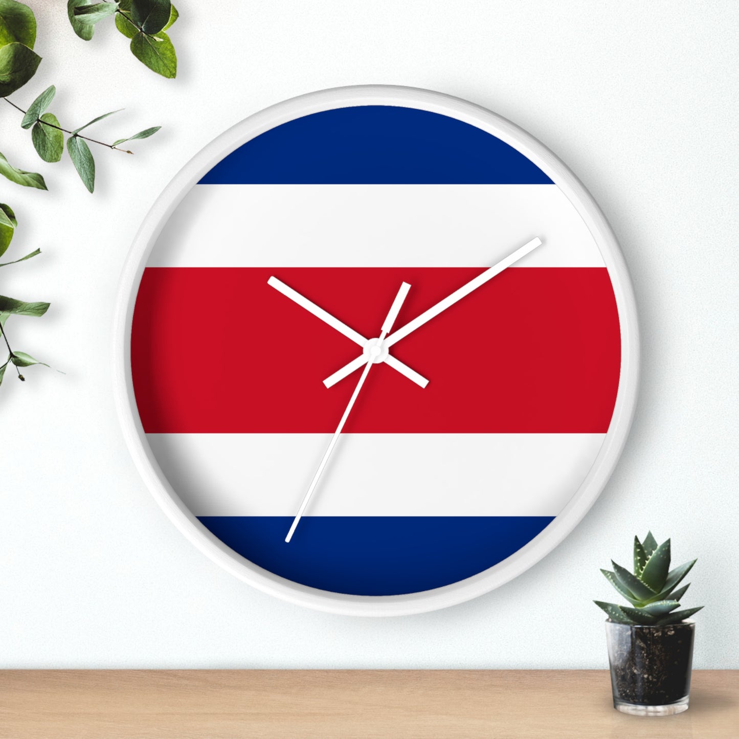Costa Rica Flag Wall Clock - Stylish Home Decor for Travelers and Sports Fans