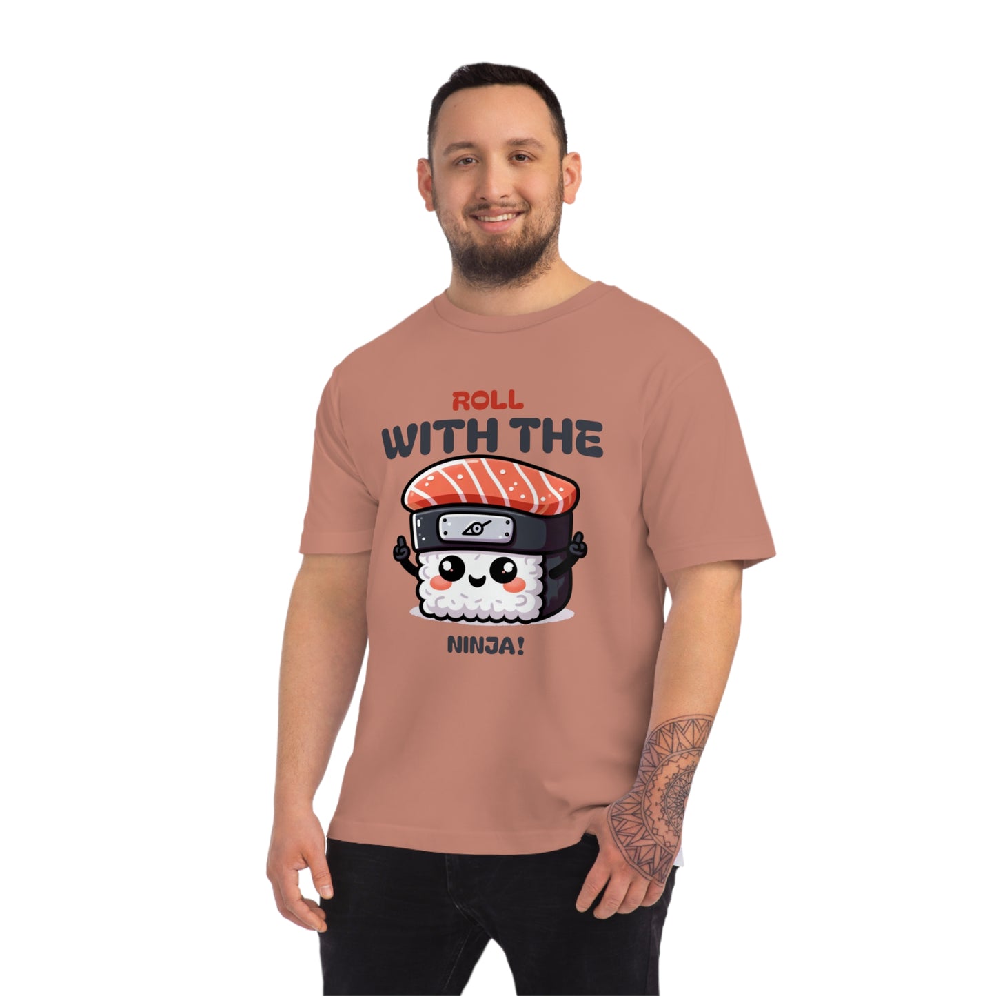 Cute Sushi Ninja Men's T-Shirt | Roll with the Ninja