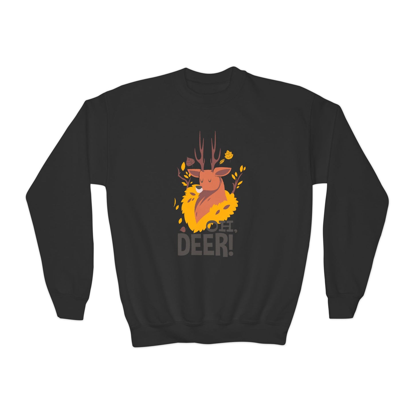 Youth Sweatshirt for Boys - Oh Deer! Cozy Fall Design