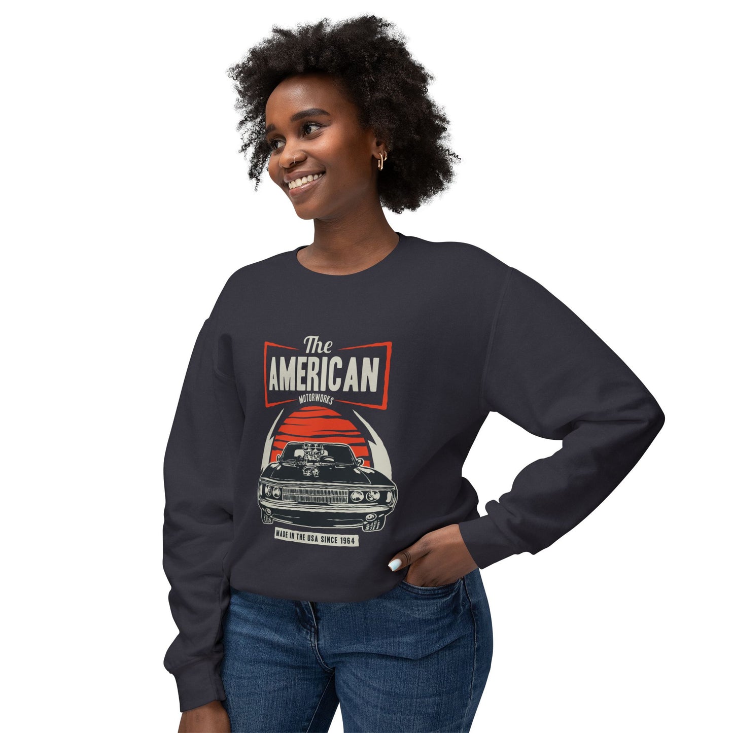 Men's Sweatshirt  "The American Vintage Crewneck" Classic Car Fans