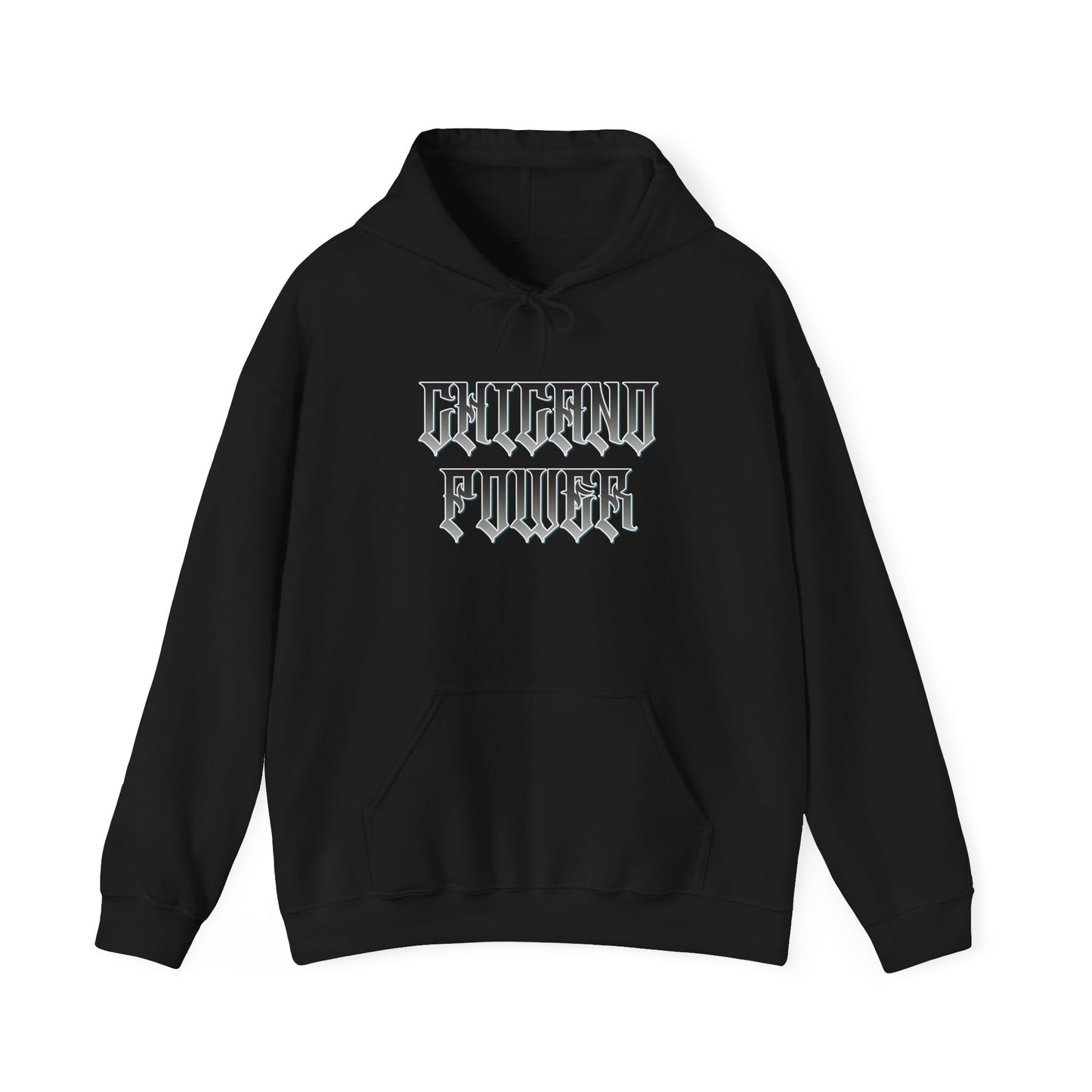 Men's Hooded Sweatshirt Chicano Power Skull Design