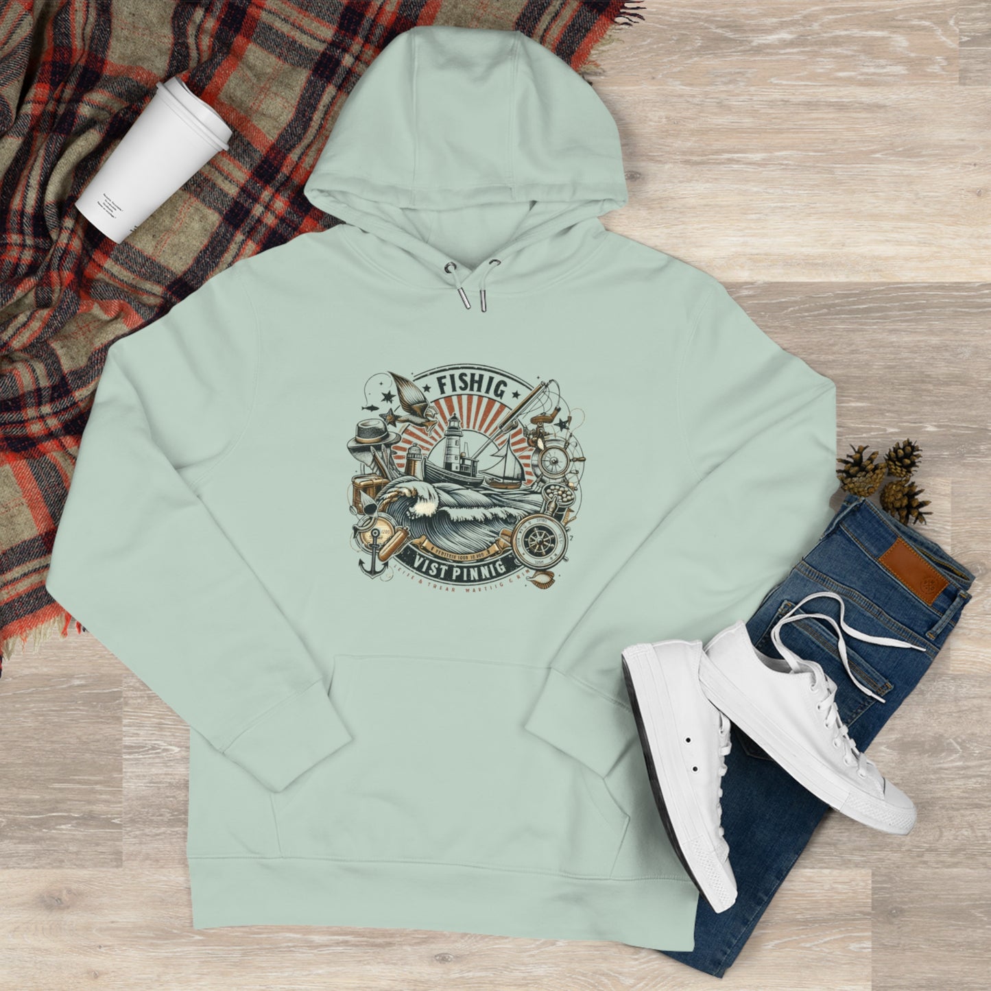 Fishing Hooded Sweatshirt - Nautical Adventure and Fishing