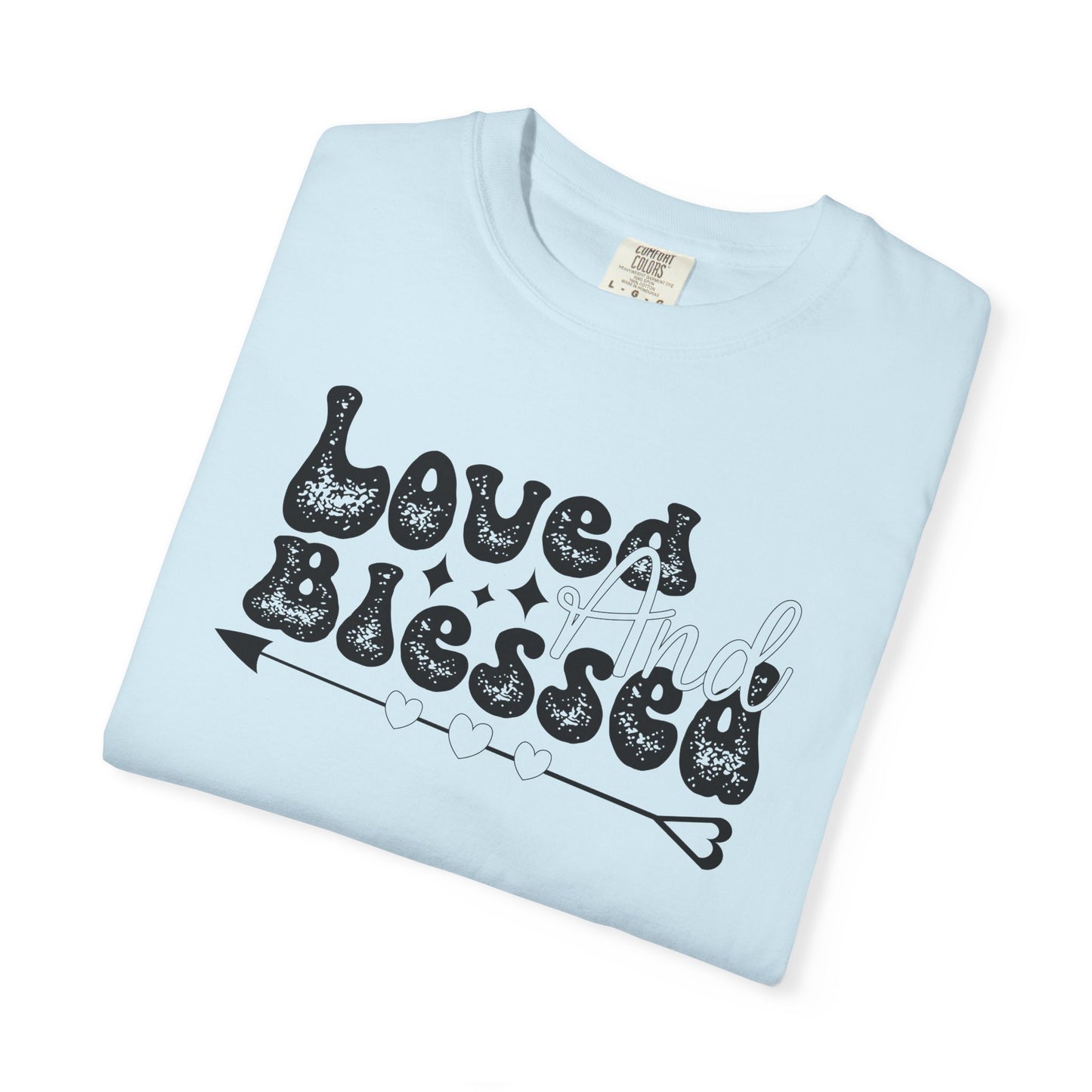Women Graphic T-Shirt Loved And Blessed for Valentine's Day