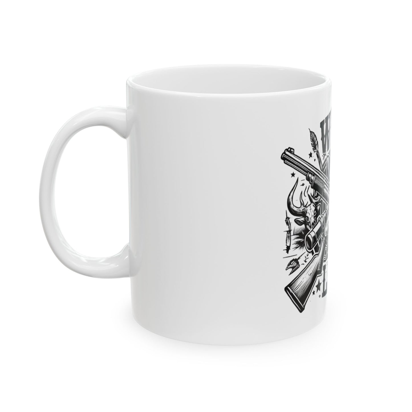Wild Life Western Ceramic Mug - Cowboy & Gun 11oz & 15oz