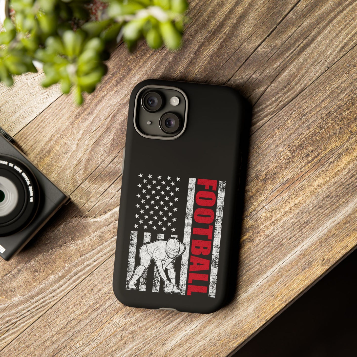 Football American Flag Phone Case - Tough Cases for Fans