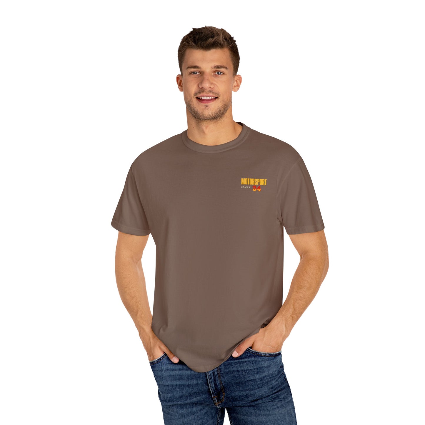 Motorsport Racer Men's Garment-Dyed T-Shirt - Vintage Racing Design