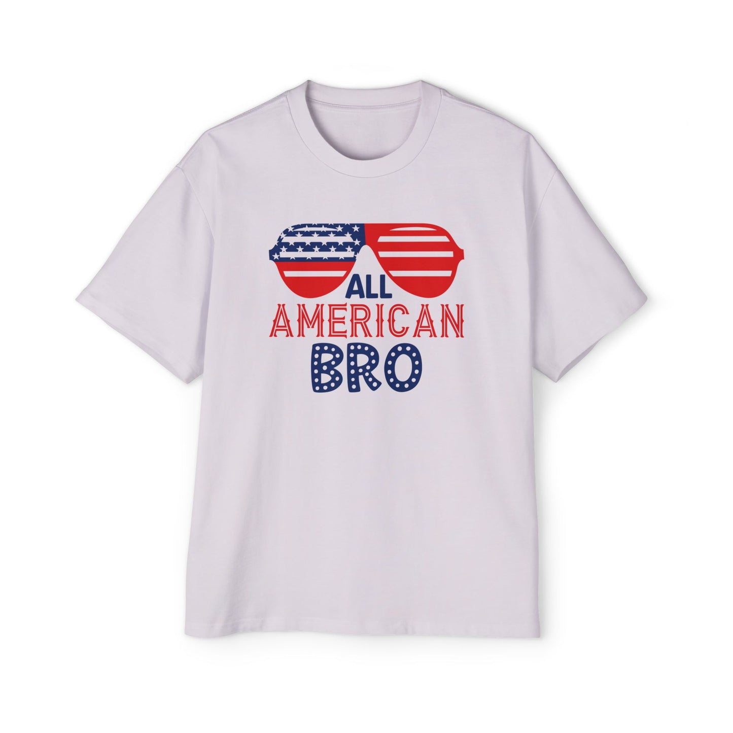 Men's Oversized Patriotic T-Shirt All American Bro for Independence Day