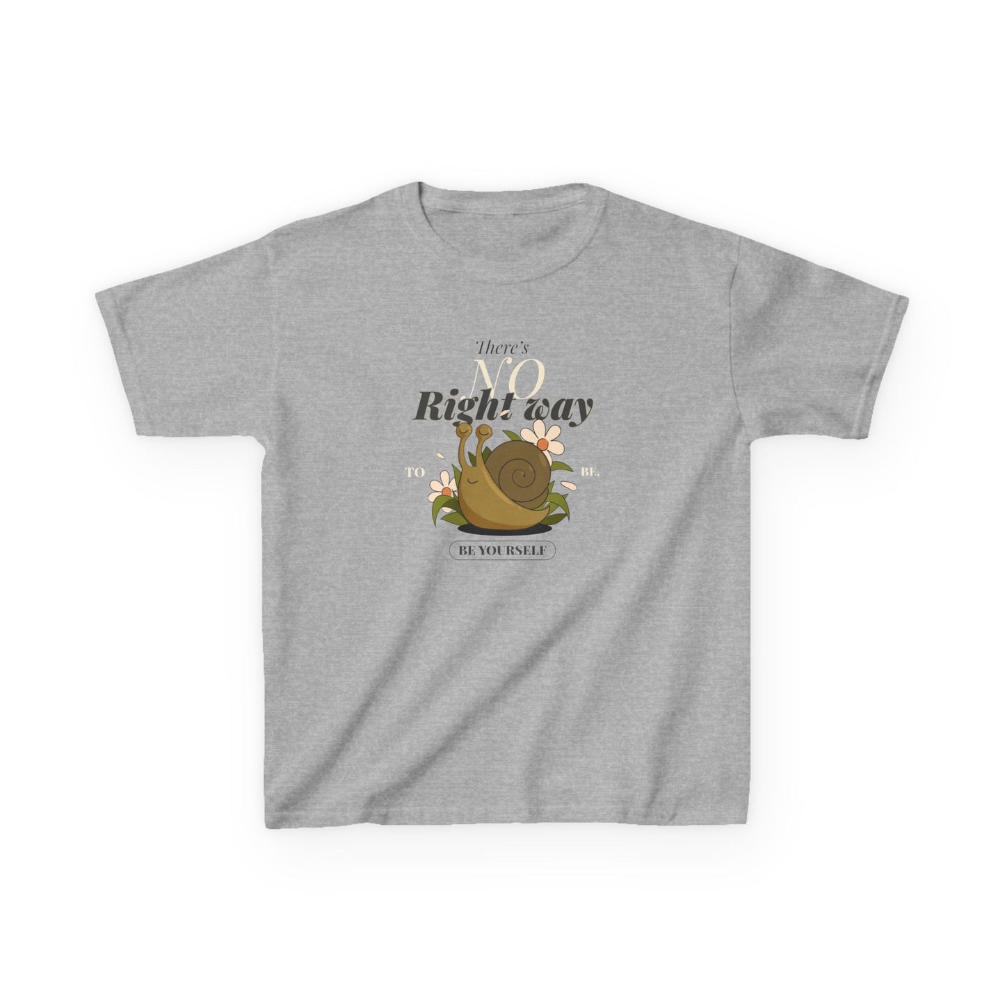 Kids Tee Snail Graphic 'There's Right Way' Inspirational T-Shirt