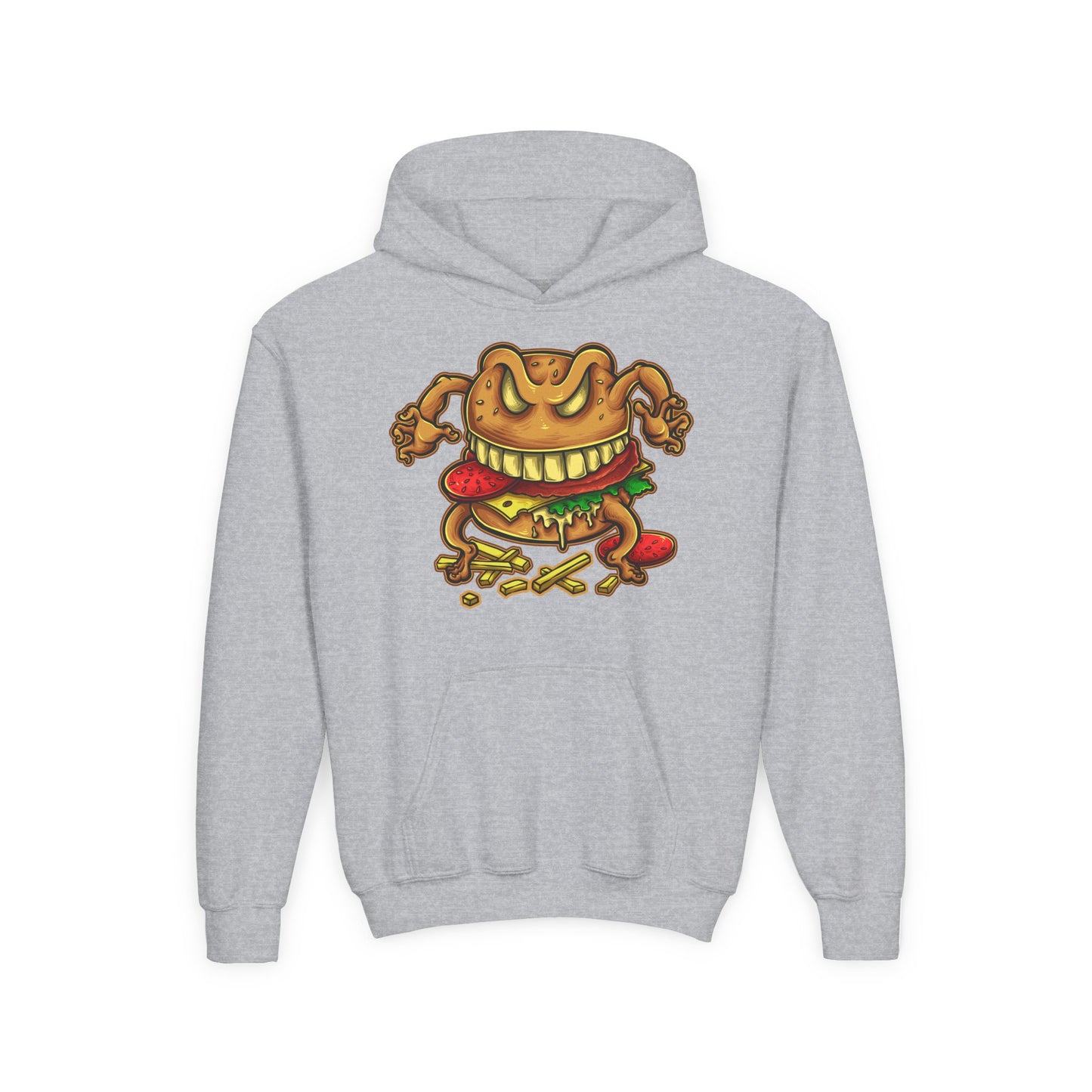 Funny Frog Burger Youth Hoodie