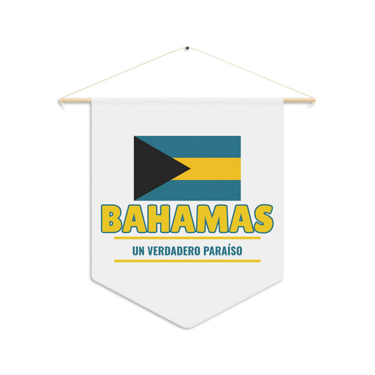 Bahamas Pennant Flag - Un Verdadero Paraíso Wall Decor