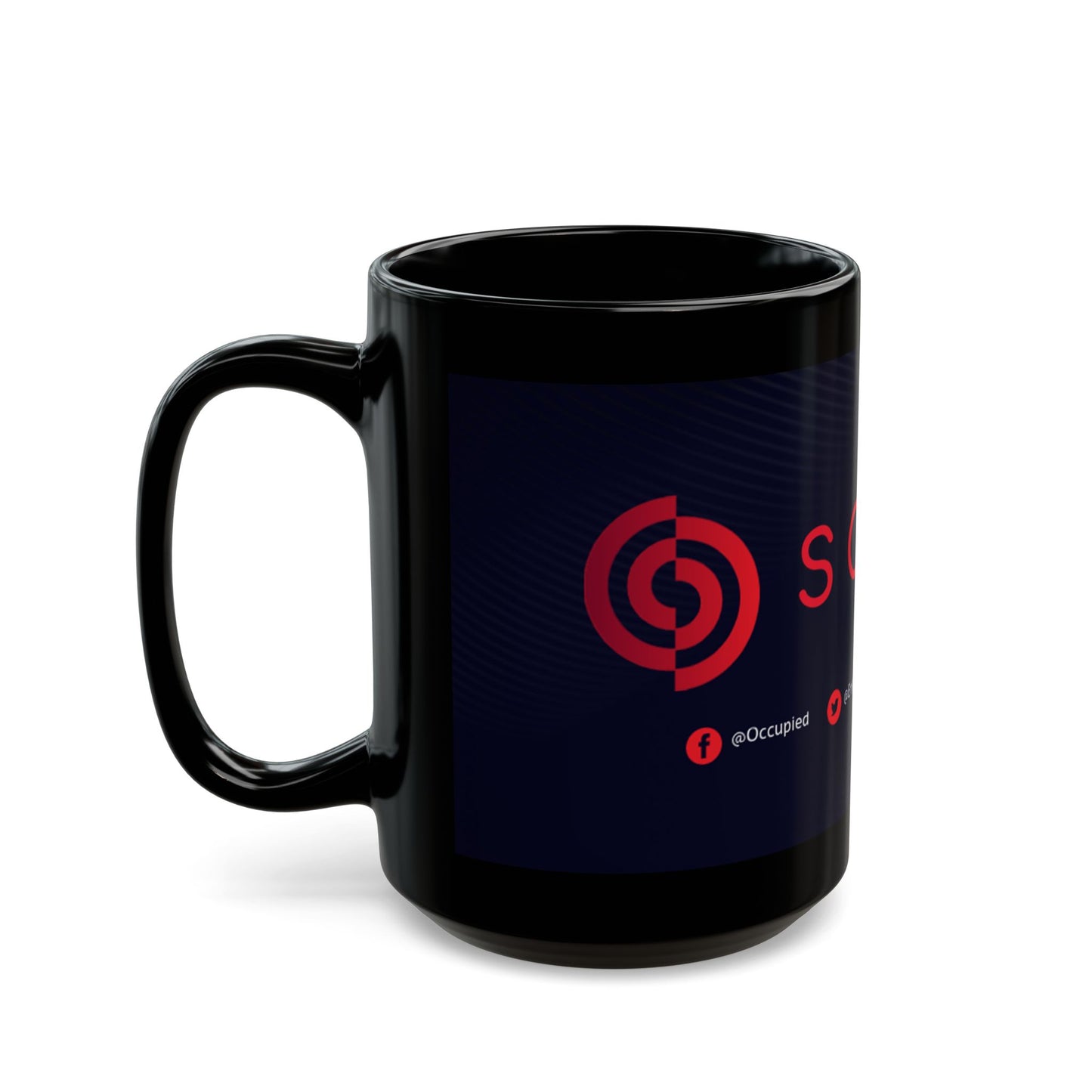 Custom Black SCARED Coffee Mug - Scare & Engaged Design for Gamers