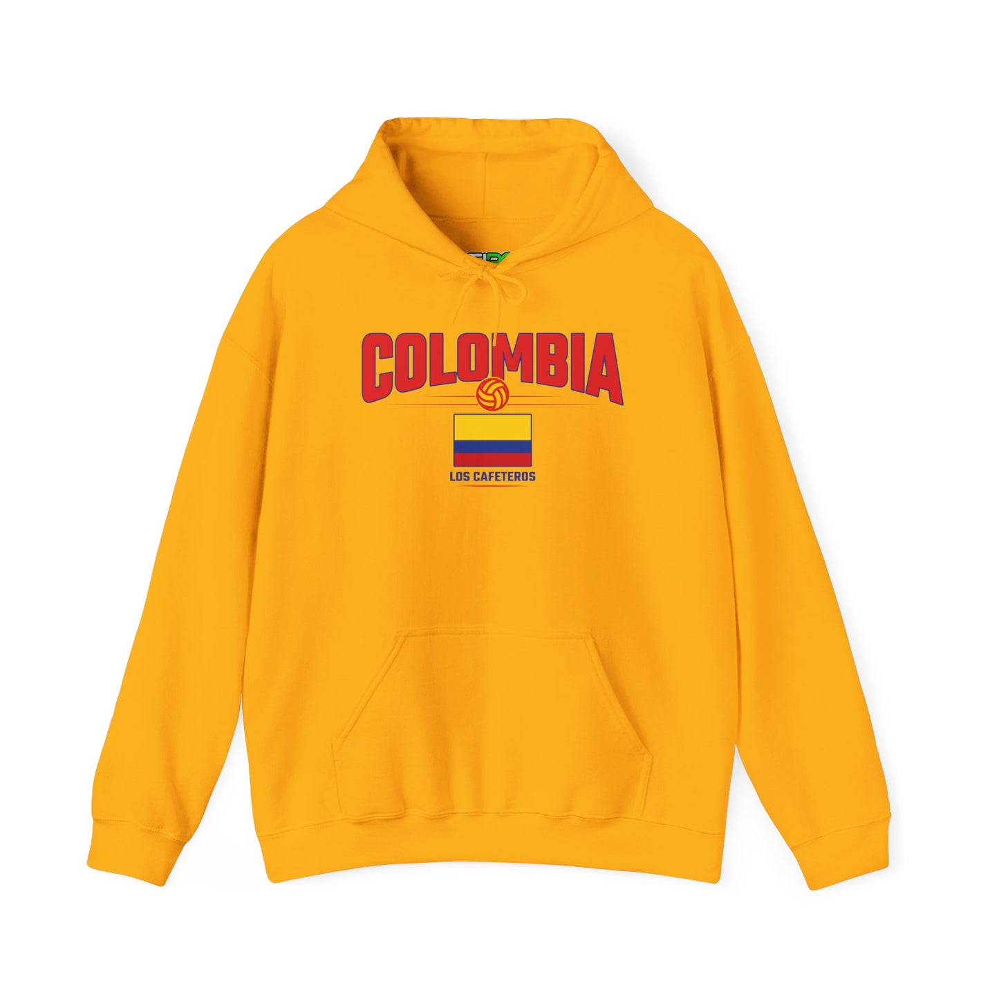 Unisex Hoodie Love Colombia Sweatshirt with Flag Design