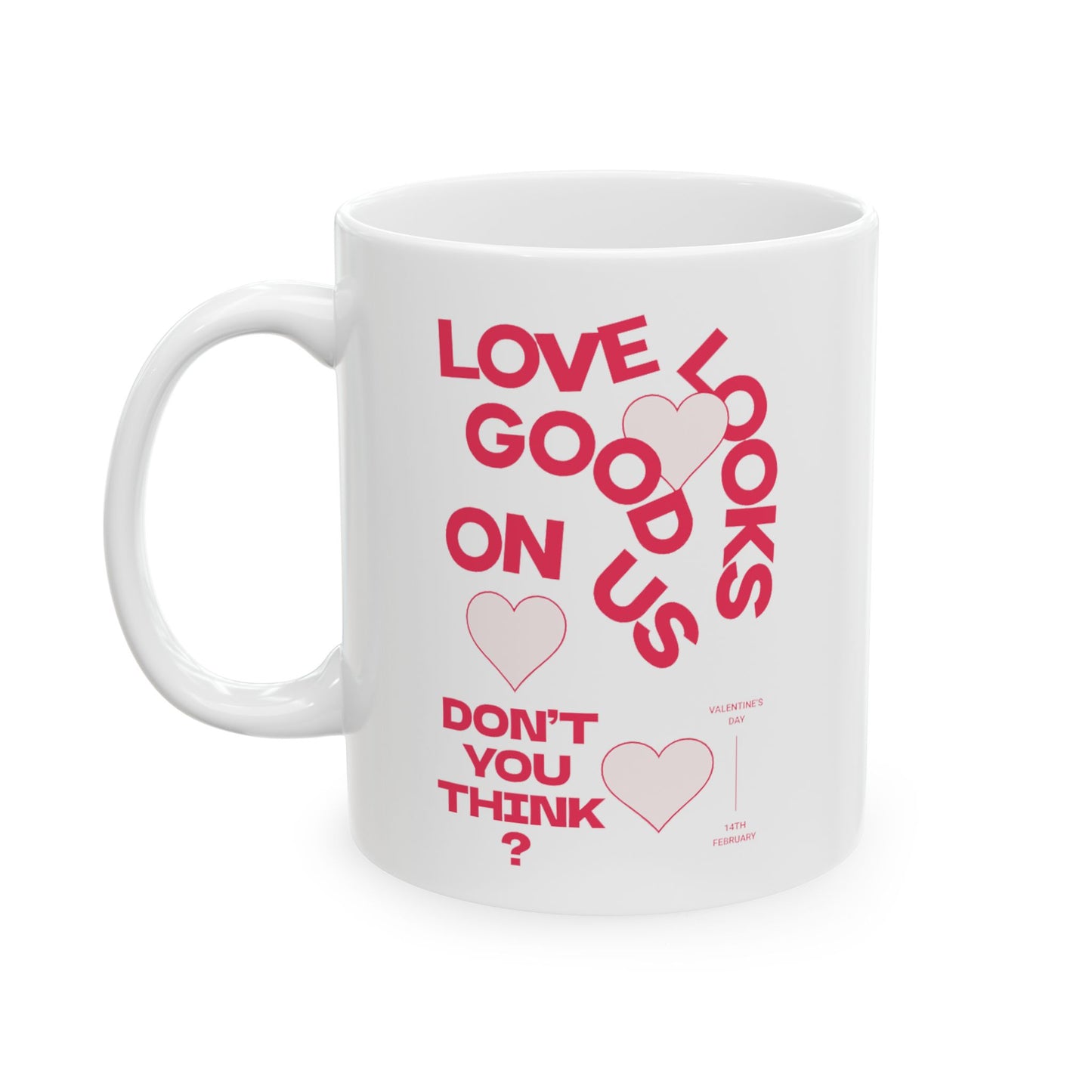 Love Looks Good Ceramic Mug - 11oz, Gift for Daily Inspiration, Valentine's Day