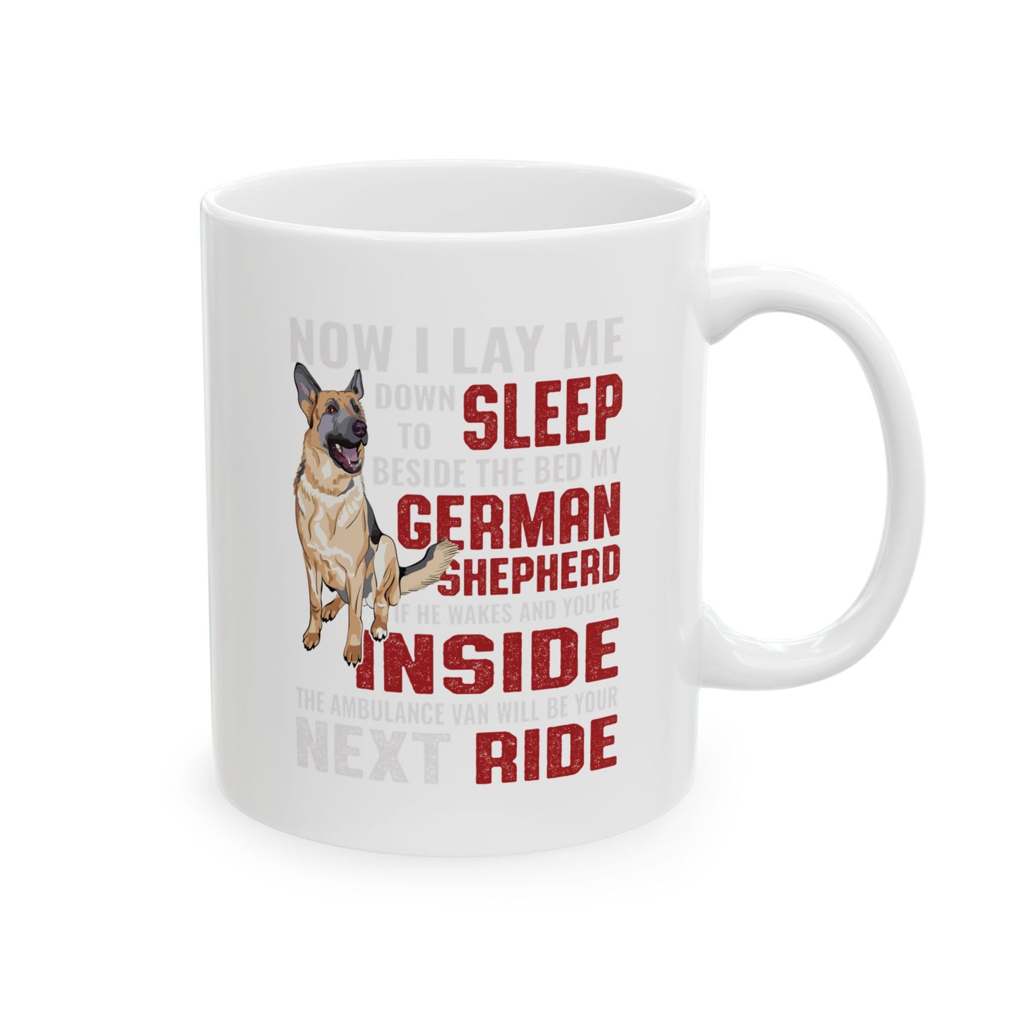 Personalized Dog Lover's German Shepherd Ceramic Mug Perfect for Pet Owners 11oz