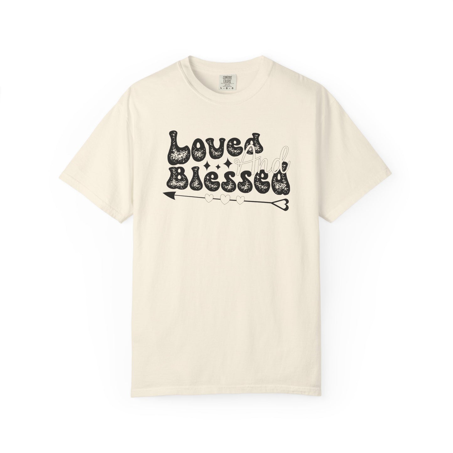 Women Graphic T-Shirt Loved And Blessed for Valentine's Day
