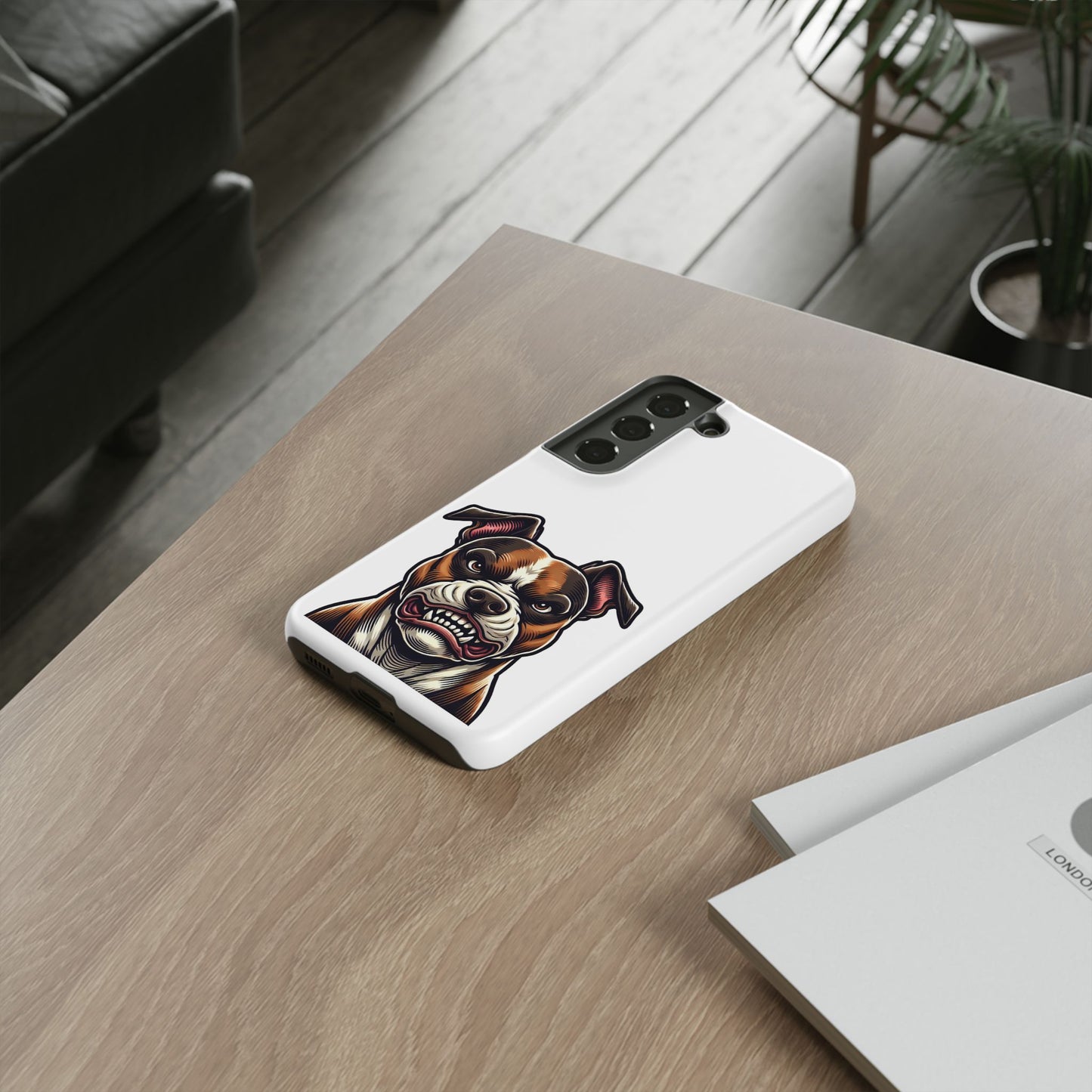 Tough Cases: Pit Bull Design Phone Case for Animal Lovers