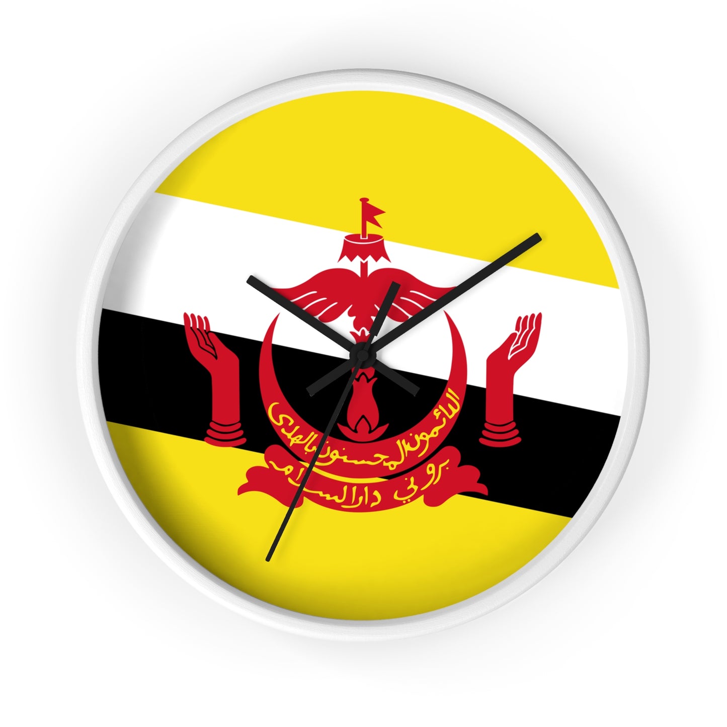Brunei Flag Wall Clock - Unique Home Decor for Cultural Enthusiasts