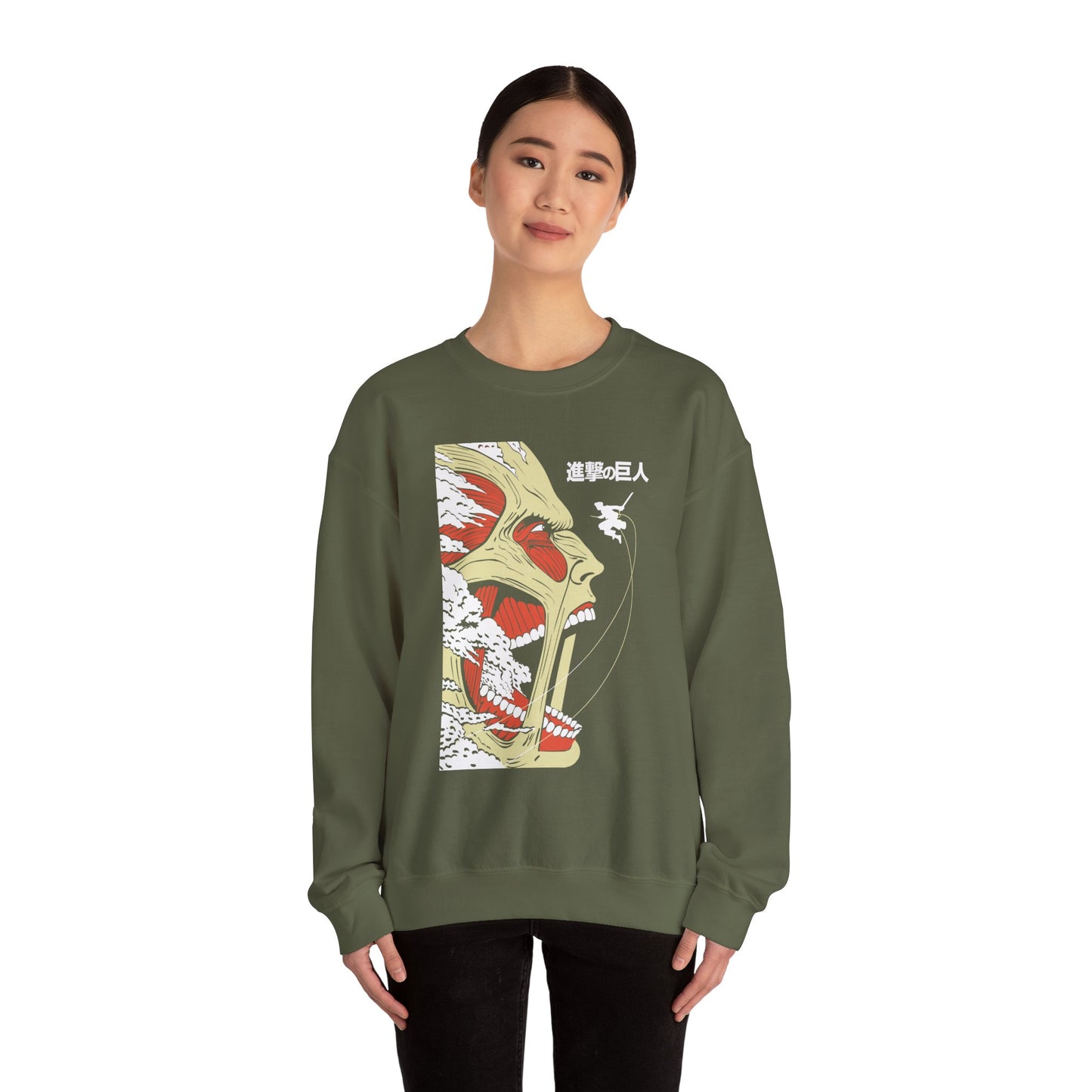 Unisex Heavy Sweatshirt Artistic Unique Face Design