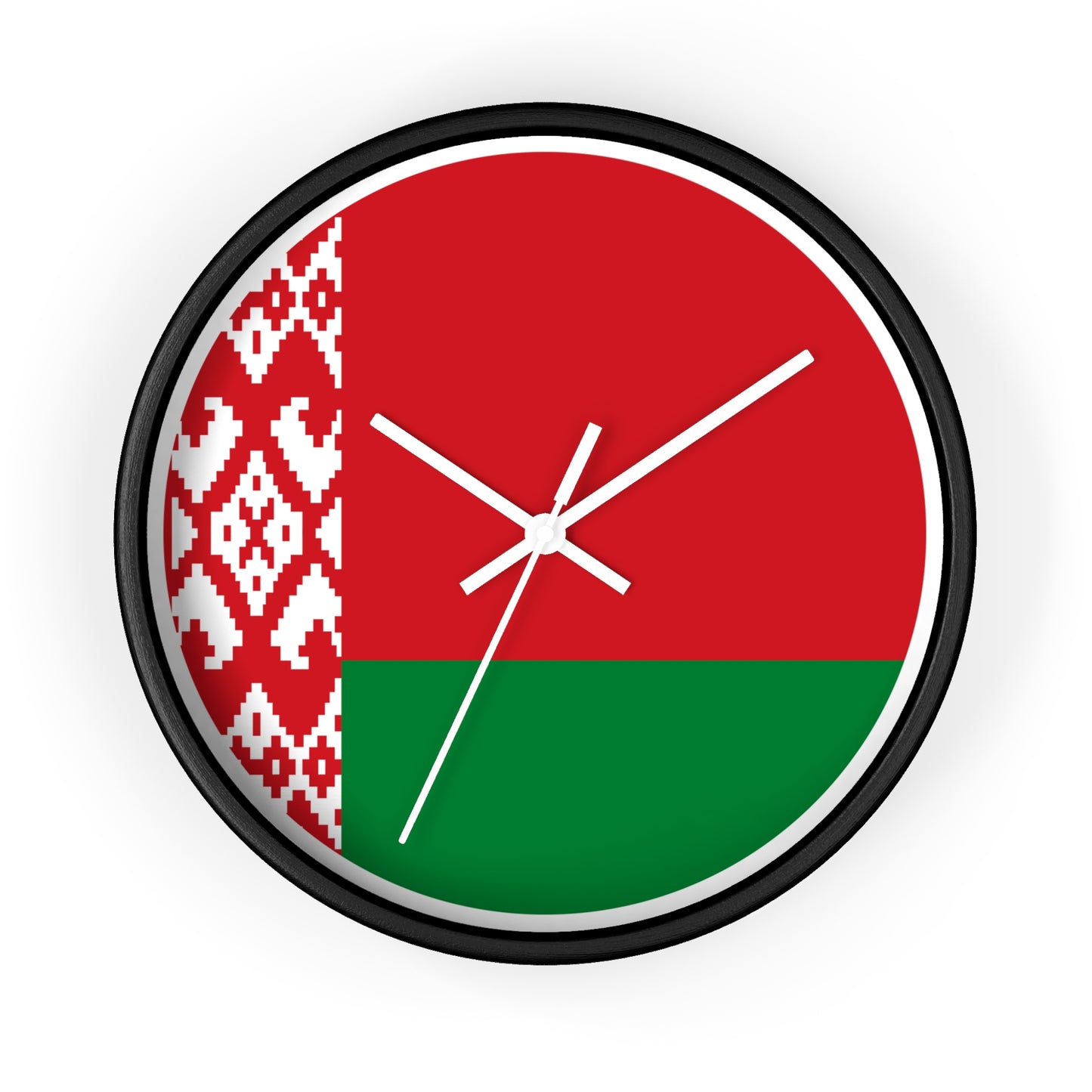 Belarusian Pride Wall Clock - Stylish Home Decor with National Colors