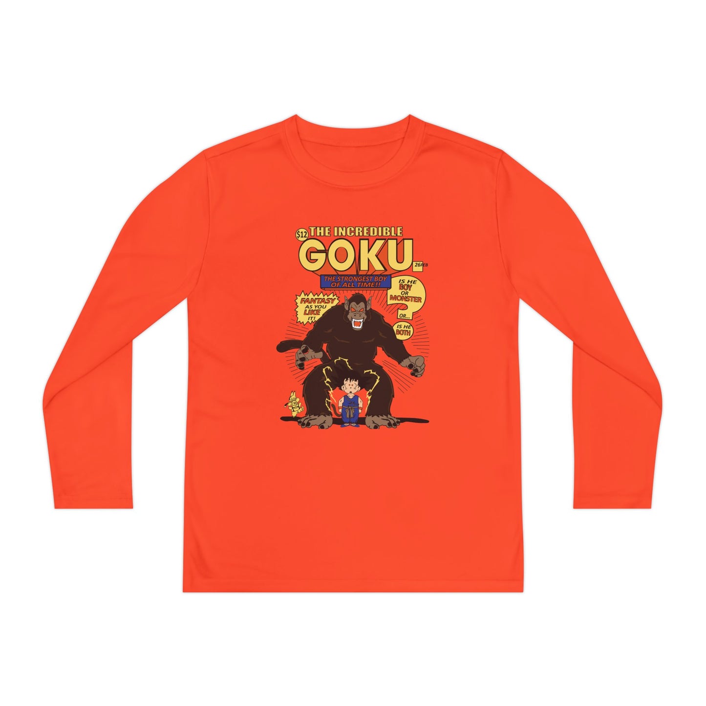 Anime Youth Long Sleeve Goku Competitor Tee – Fun Anime Shirt for Kids