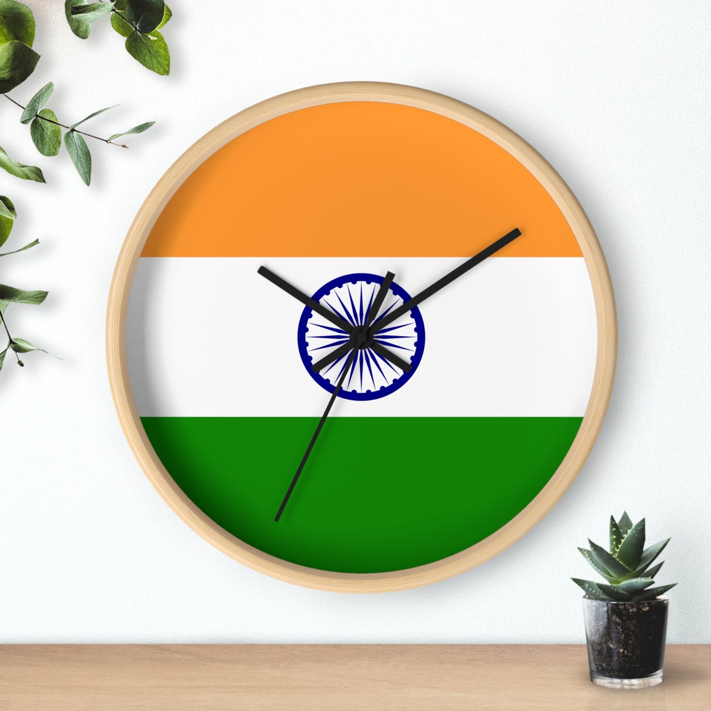 Indian Flag Wall Clock - Vibrant Home Decor for Patriotism and Celebrations