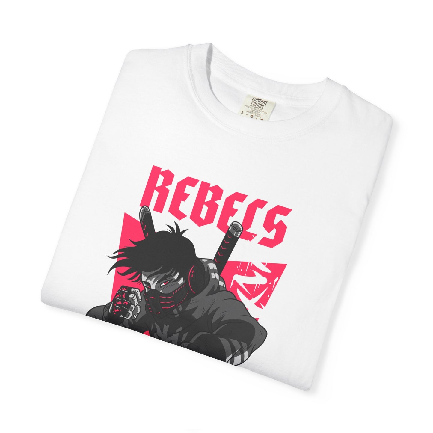 Men Rebels Garment-Dyed T-Shirt - Bold Graphic Tee for Streetwear Enthusiasts