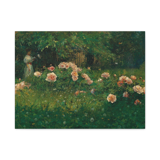 Floral Landscape Canvas Wall Art - Matte Stretched 1.25"