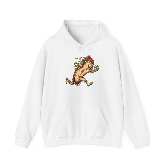 Fun Taco Running Unisex Hooded Sweatshirt