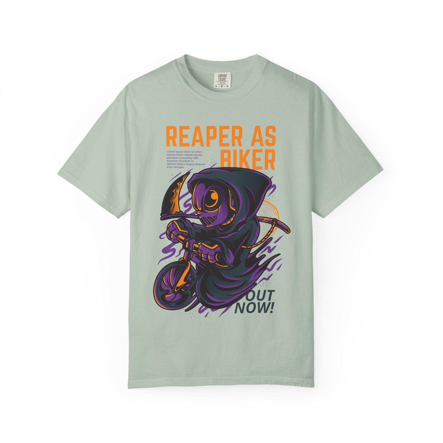 Reaper as Biker Men T-Shirt - Cool Graphic Tee for Bikers and Goth Enthusiasts