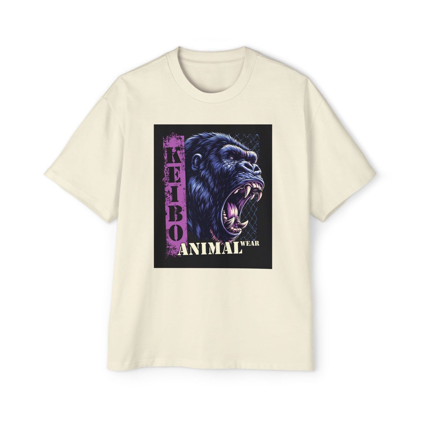 Men's Heavy Oversized T-shirt KEIBO - Fierce Gorilla Graphic